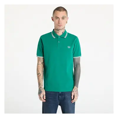 Póló FRED PERRY Twin Tipped Fred Perry Shirt Label Green/ Ecru