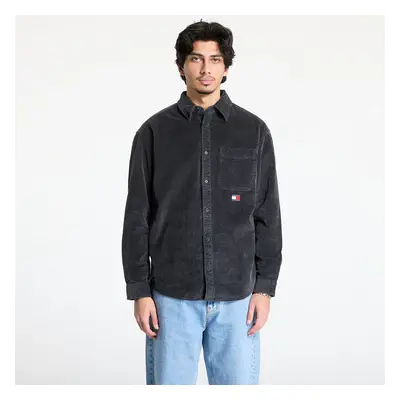 Kabát Tommy Jeans Relaxed Chunky Cord Overshirt Gray