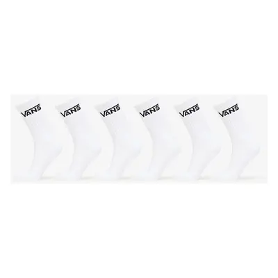 Vans Classic Crew Socks 6-Pack White