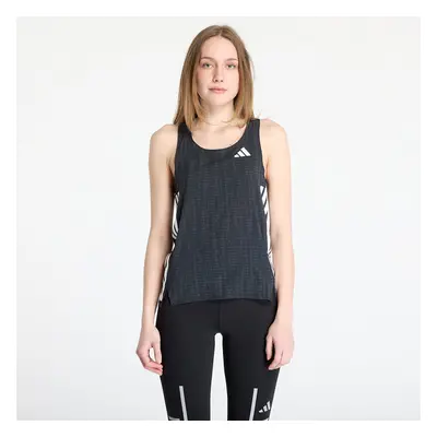 adidas Adizero Running Singlet Top Dark Grey/ Carbon/ Black