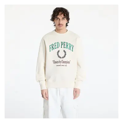 Pulóver FRED PERRY Embroidered Champion Sweatshirt Ecru