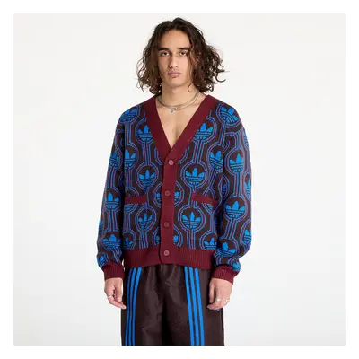 Pulóver adidas Knit Cardigan Shadow Red/ Blue