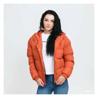 Kabát Urban Classics Ladies Hooded Puffer Jacket Orange