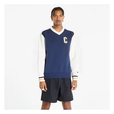 Pulóver Champion V-Neck Sweatshirt Blue/ White