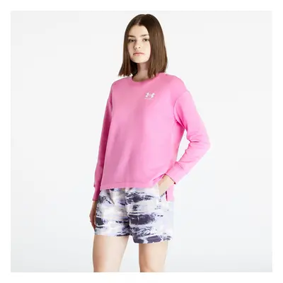 Pulóver Under Armour Rival Fleece Oversize Crew Pink Edge/ White/ White