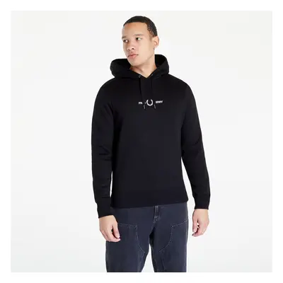 Pulóver FRED PERRY Embroidered Hooded Sweatshirt Black