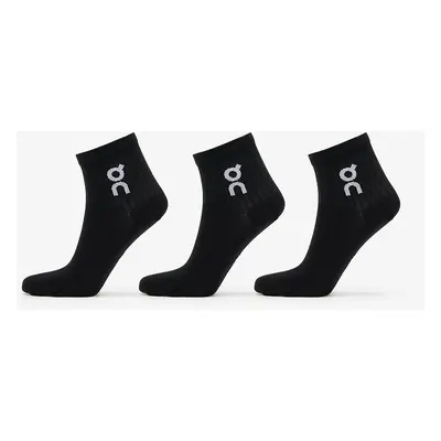 On Logo Sock Mid 3-Pack Black