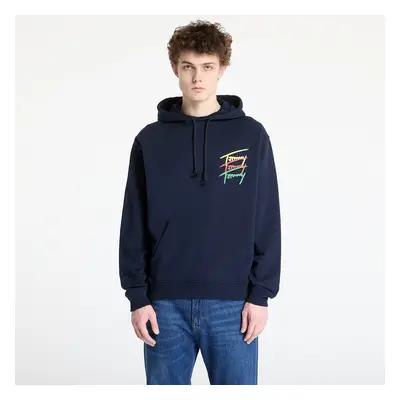 Pulóver Tommy Jeans Relaxed Color Sign Hoodie Blue