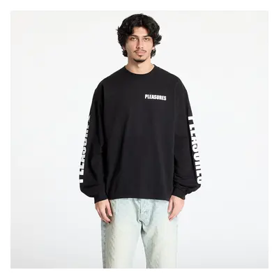 Póló PLEASURES Impact Staff Long Sleeve T-Shirt Black