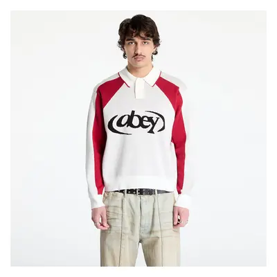 Pulóver OBEY Soccer Polo Sweater White Multi