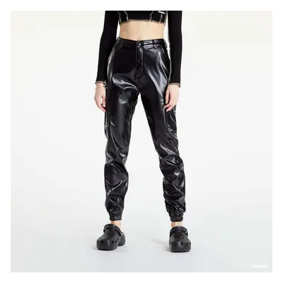 Nadrágok Sixth June Cargo Faux Leather Pants černé