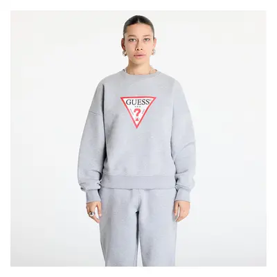 Pulóver Guess JEANS Oversized Iconic Triangle Sweat Medium Grey Heath