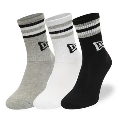 New Era Retro Stripe Crew 3-Pack Black/ White/ Gray