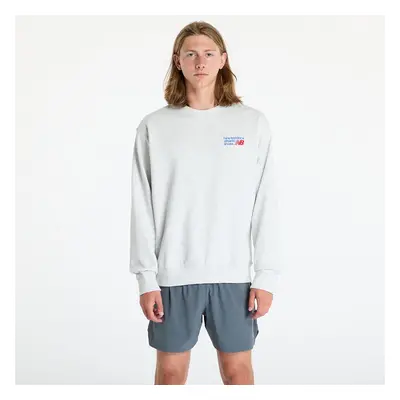 Pulóver New Balance Athletics Premium Logo Crew Ash Heather