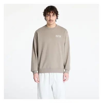 Pulóver New Balance Athletics Premium Logo Crew Sweatshirt Grey