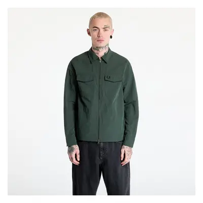 Kabát FRED PERRY Zip Through Overshirt Court Green