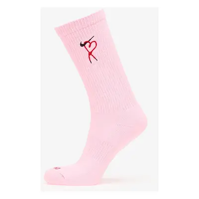 Nike Everyday Plus Dri-FIT Cushioned Crew Socks 1-Pack Pink Foam/ University Red/ Black