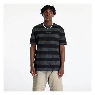 Póló Tommy Jeans Regular Classic Short Sleeve Tee Black/ New Charcoal Stripe