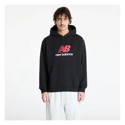 Pulóver New Balance Athletics French Terry Logo Hoodie Black