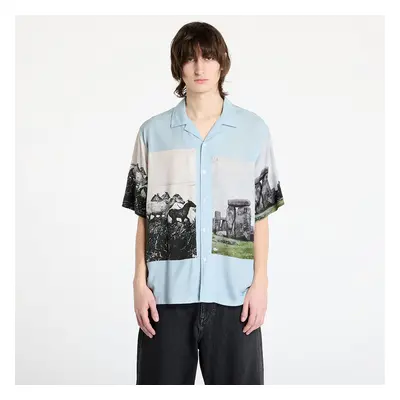 Ing PLEASURES Stone Horse Button Down Shirt Powder Blue