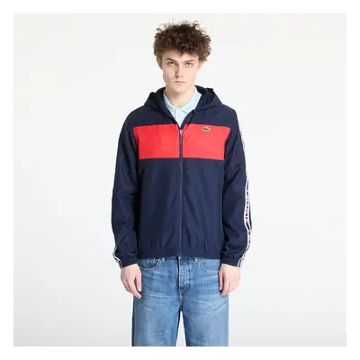 Kabát LACOSTE Diamond Weave Jacket Navy Blue/ Grenadine