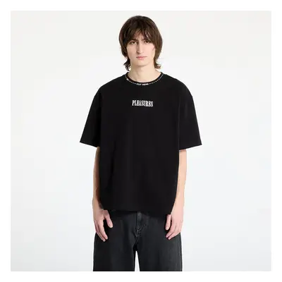 Póló PLEASURES Cut Here Heavyweight T-Shirt Black