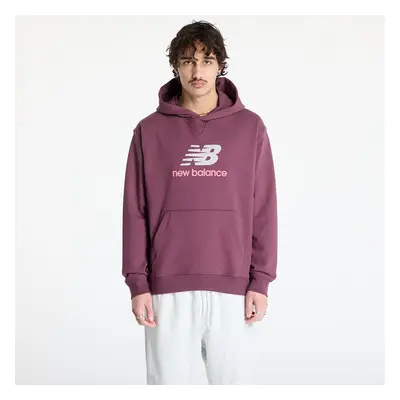 Pulóver New Balance Athletics French Terry Logo Hoodie Violet