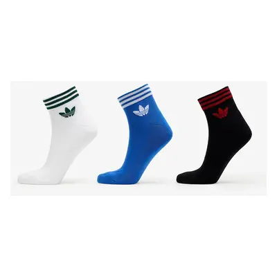 adidas Trefoil Ankle Sock Half-Cushioned 3-Pack Black/ Blue/ White