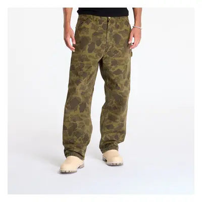 Nadrágok Carhartt WIP Duck Single Knee Pant Camo Duck/ Office Green