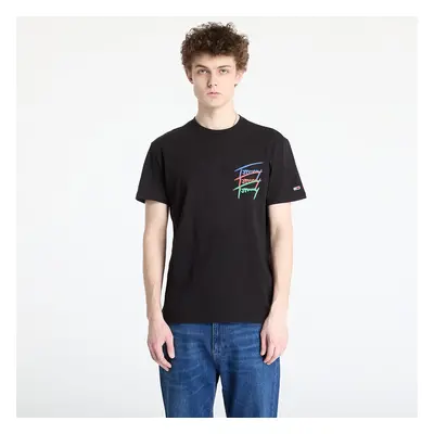 Póló Tommy Jeans Regular Twisted Sign Tee Black