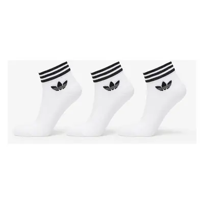 adidas Trefoil Ankle Socks 3-Pack White/ Black