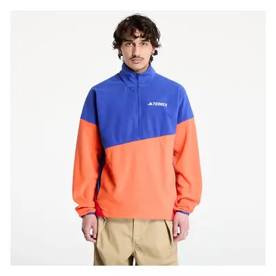 Kabát adidas Terrex Multi Climawarm Fleece Anorak Semi Lucid Blue/ Semi Impact Orange/ Pure Ruby