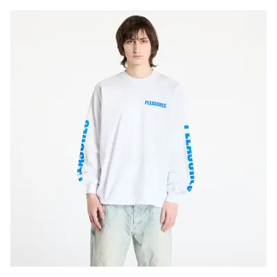 Póló PLEASURES Impact Staff Long Sleeve T-Shirt White