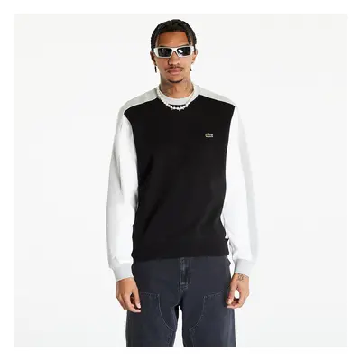 Pulóver LACOSTE Men's Sweatshirt Black/ Silver Chine-White