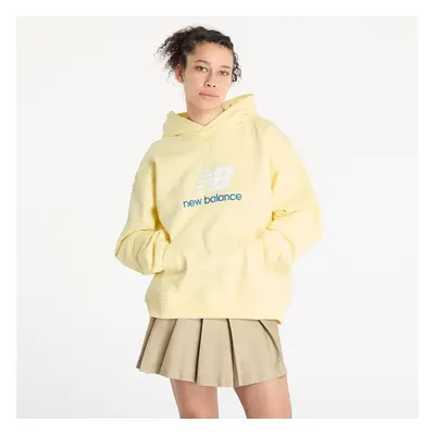 Pulóver New Balance Athletics French Terry Logo Hoodie Yellow