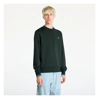 Pulóver FRED PERRY Crew Neck Sweatshirt Night Green/ Ocean