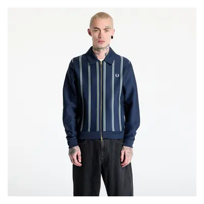 Pulóver FRED PERRY Striped Collared Track Jacket Tennis Blue