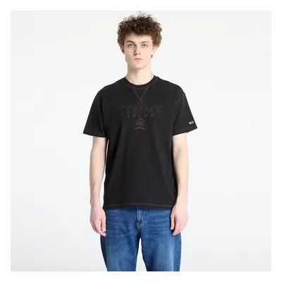 Póló Tommy Jeans Relaxed Tonal Crest Tee Black