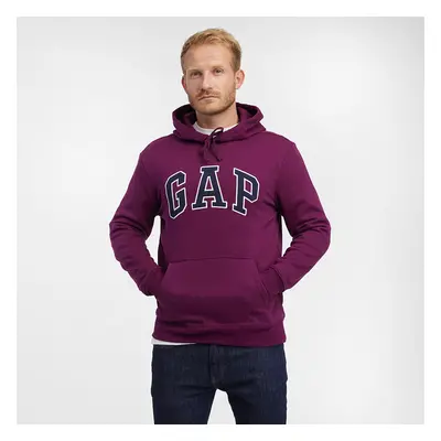 Pulóver GAP Pullover Logo Hoodie Beach Plum