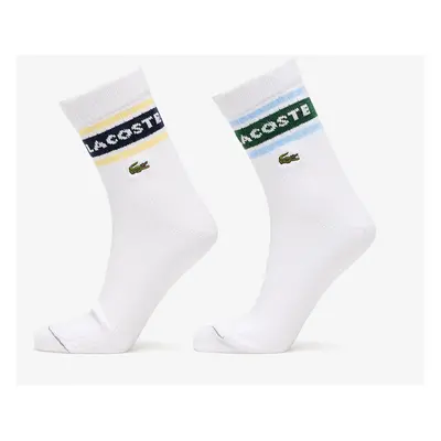 LACOSTE Socks White/ Green/ Navy Blue