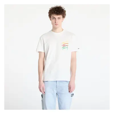 Póló Tommy Jeans Regular Twisted Sign Tee White