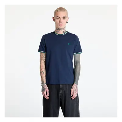 Póló FRED PERRY Twin Tipped T-Shirt Dark Carbon / Light Ecru / Label Green