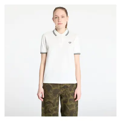 Póló FRED PERRY Twin Tipped Shirt Snow White/ Court Green