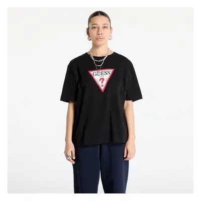 Póló Guess JEANS Oversized Iconic Tee Jet Black A996