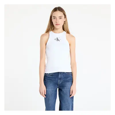 Calvin Klein Jeans Monologo Rib Tank Top White