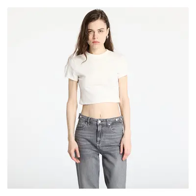 Póló Tommy Jeans Slim Crop Ton T-Shirt White