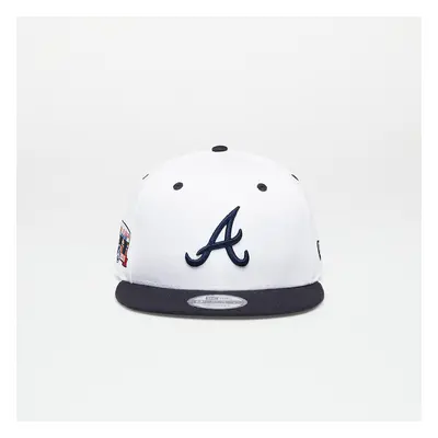 New Era Atlanta Braves White Crown Patch 9Fifty Snapback Cap Optic White/ Navy