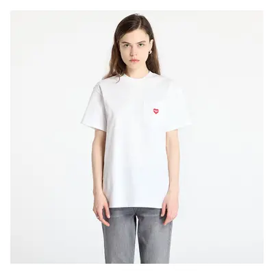 Póló Carhartt WIP S/S Pocket Heart T-Shirt UNISEX White/ Red