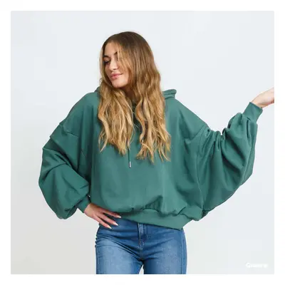 Pulóver Urban Classics Ladies Organic Oversized Terry Hoody Green