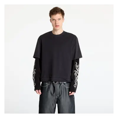 Póló Guess Originals Double Layered LS Tee Blue Graphite Multi